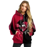 northern illinois huskies heartbeat graphic red hoodie best selling