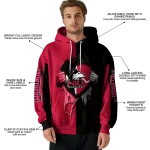 northern illinois huskies heartbeat graphic red hoodie best selling