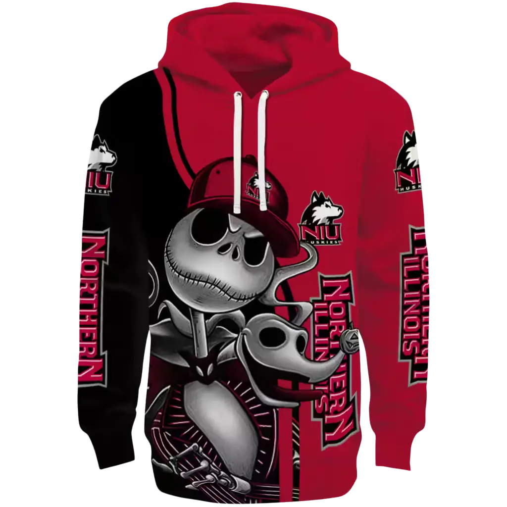 northern illinois huskies jack skellington red hoodie best selling northern illinois huskies jack skellington red hoodie best selling