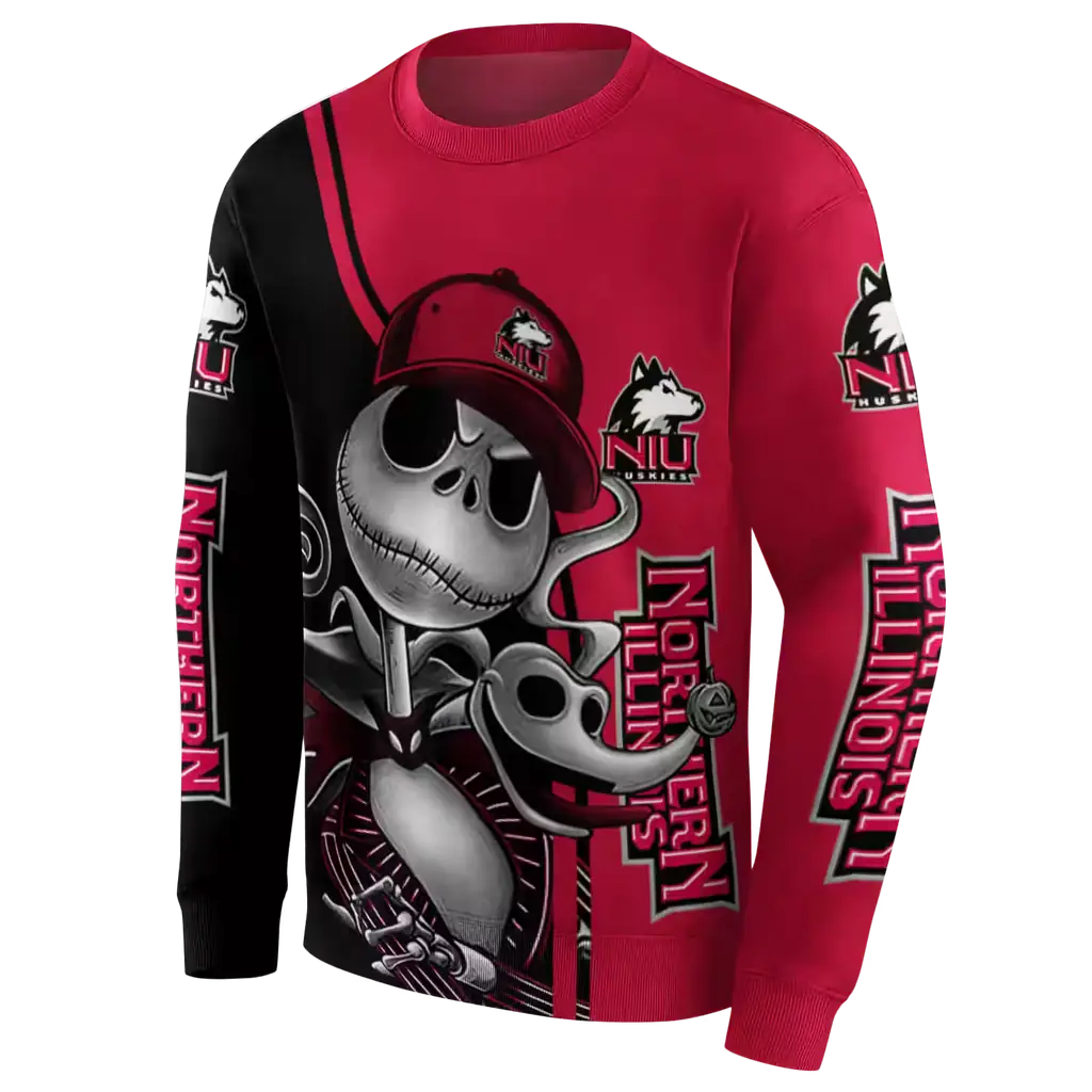 northern illinois huskies jack skellington red hoodie new arrival northern illinois huskies jack skellington red hoodie new arrival