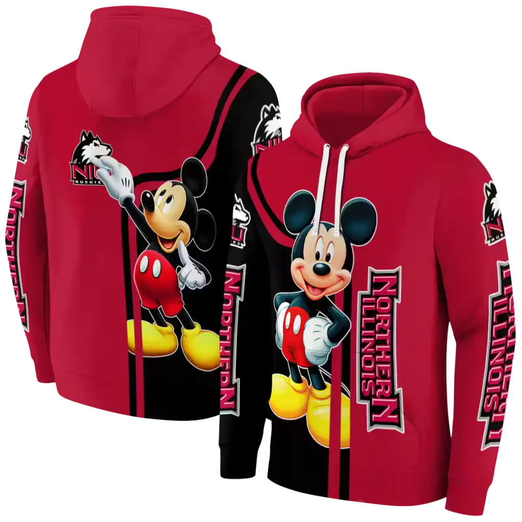 northern illinois huskies mickey mouse red black hoodie fashion forward northern illinois huskies mickey mouse red black hoodie fashion forward