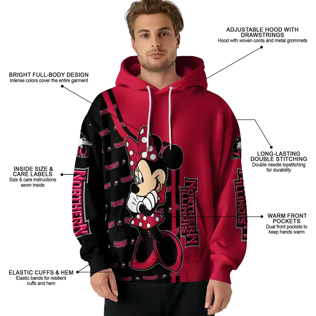 northern illinois huskies minnie mouse red hoodie latest model northern illinois huskies minnie mouse red hoodie latest model
