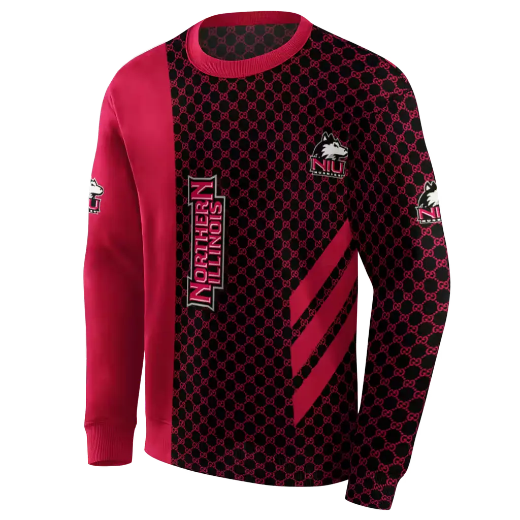 northern illinois huskies monogram pattern red hoodie new arrival northern illinois huskies monogram pattern red hoodie new arrival