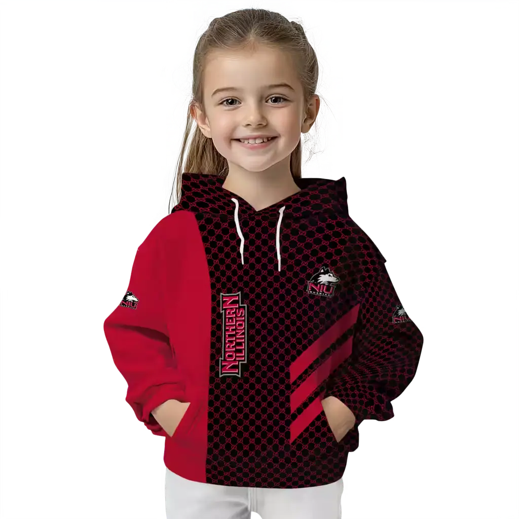 northern illinois huskies monogram pattern red hoodie top rated northern illinois huskies monogram pattern red hoodie top rated