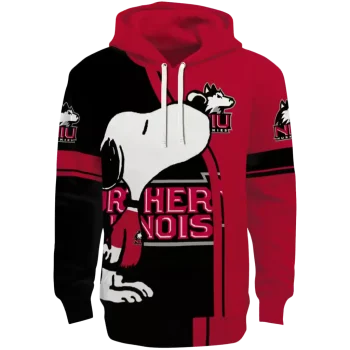 northern illinois huskies playful snoopy red hoodie best selling