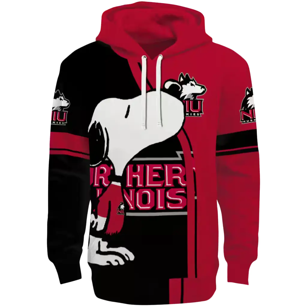 northern illinois huskies playful snoopy red hoodie best selling northern illinois huskies playful snoopy red hoodie best selling