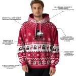 northern illinois huskies reindeer motif red hoodie best selling