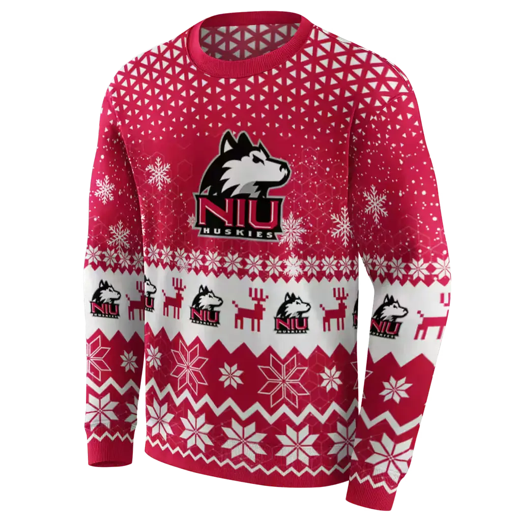 northern illinois huskies reindeer motif red hoodie new arrival northern illinois huskies reindeer motif red hoodie new arrival