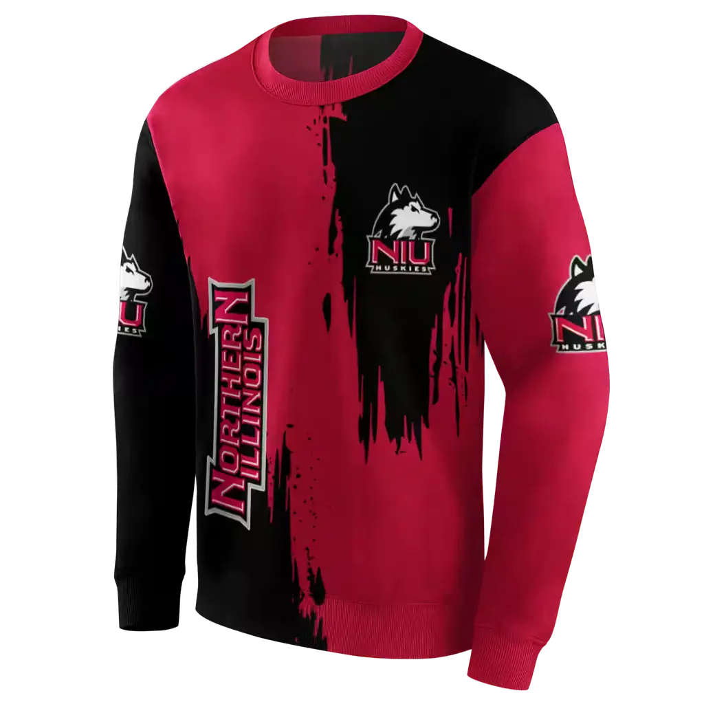 northern illinois huskies splatter effect red hoodie new arrival northern illinois huskies splatter effect red hoodie new arrival