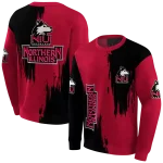 northern illinois huskies splatter effect red hoodie best selling