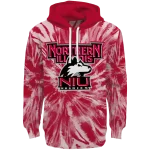 northern illinois huskies tie dye pattern red hoodie best selling