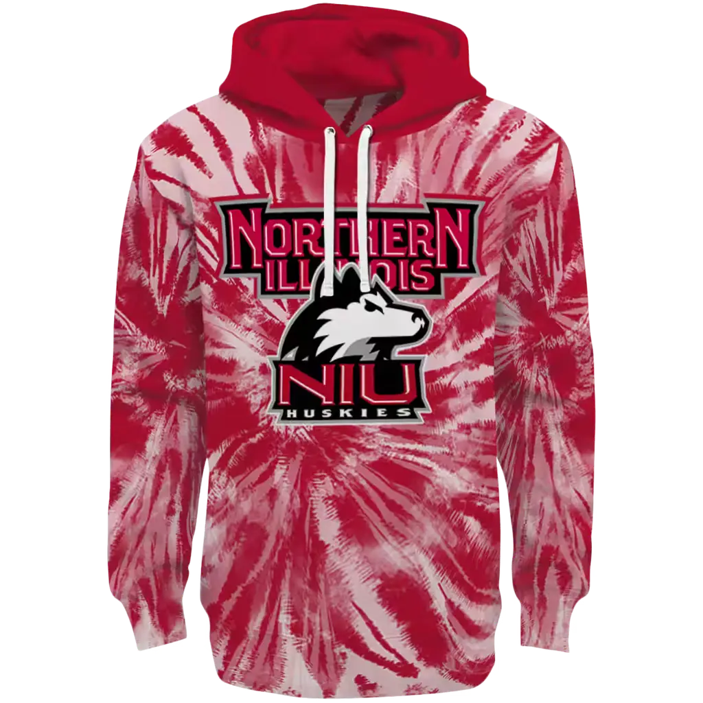 northern illinois huskies tie dye pattern red hoodie best selling northern illinois huskies tie dye pattern red hoodie best selling