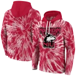 northern illinois huskies tie dye pattern red hoodie best selling
