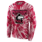 northern illinois huskies tie dye pattern red hoodie best selling