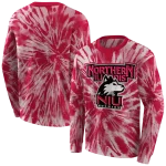 northern illinois huskies tie dye pattern red hoodie best selling