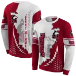 northern illinois huskies triangular pattern red white hoodie best selling