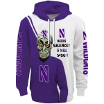 northwestern wildcats achmed skull purple hoodie best selling