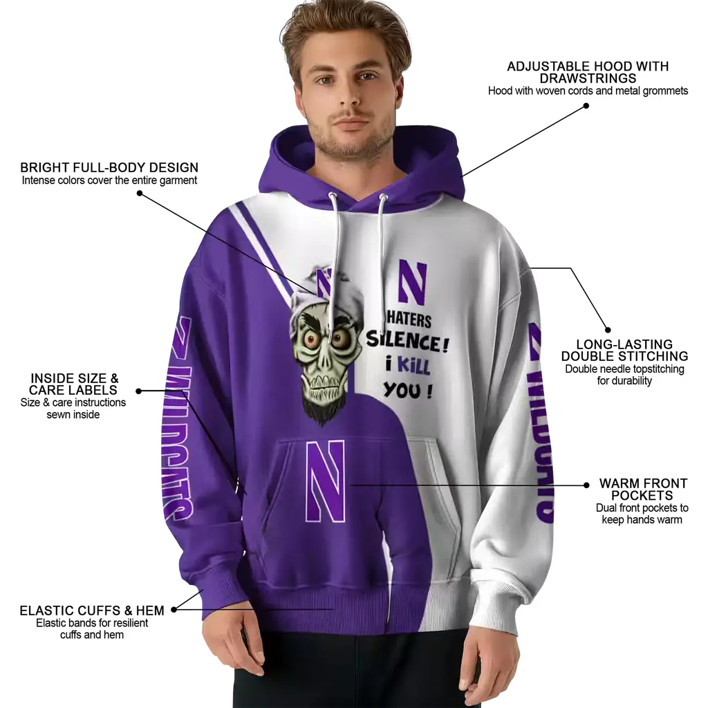 northwestern wildcats achmed skull purple hoodie latest model northwestern wildcats achmed skull purple hoodie latest model