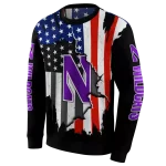 northwestern wildcats american pride black hoodie best selling
