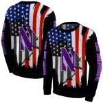 northwestern wildcats american pride black hoodie best selling