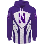 northwestern wildcats concentric lines purple black hoodie best selling