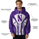northwestern wildcats concentric lines purple black hoodie best selling
