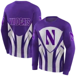 northwestern wildcats concentric lines purple black hoodie best selling
