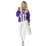 northwestern wildcats concentric lines purple black hoodie best selling