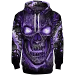 northwestern wildcats demonic skull purple black hoodie best selling