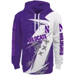 northwestern wildcats dynamic slash purple white hoodie best selling