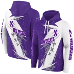 northwestern wildcats dynamic slash purple white hoodie best selling