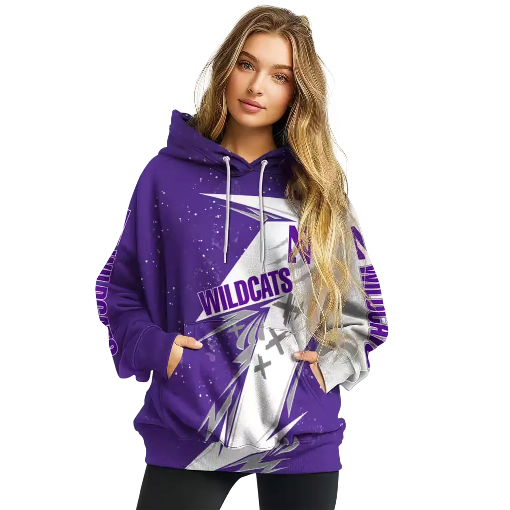 northwestern wildcats dynamic slash purple white hoodie high quality northwestern wildcats dynamic slash purple white hoodie high quality