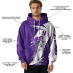 northwestern wildcats dynamic slash purple white hoodie best selling