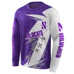 northwestern wildcats dynamic slash purple white hoodie best selling
