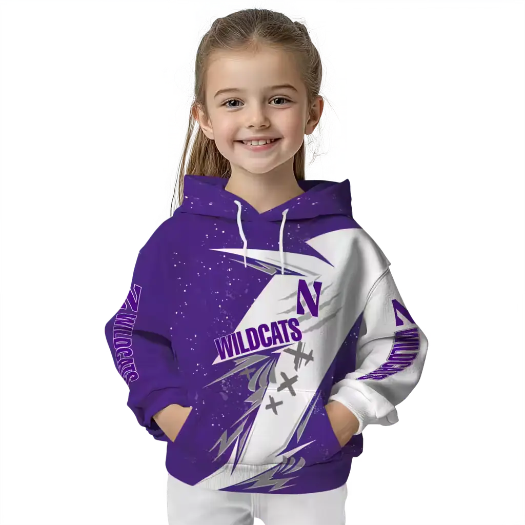 northwestern wildcats dynamic slash purple white hoodie top rated northwestern wildcats dynamic slash purple white hoodie top rated