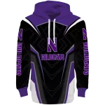northwestern wildcats futuristic pattern purple black hoodie best selling