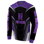 northwestern wildcats futuristic pattern purple black hoodie best selling