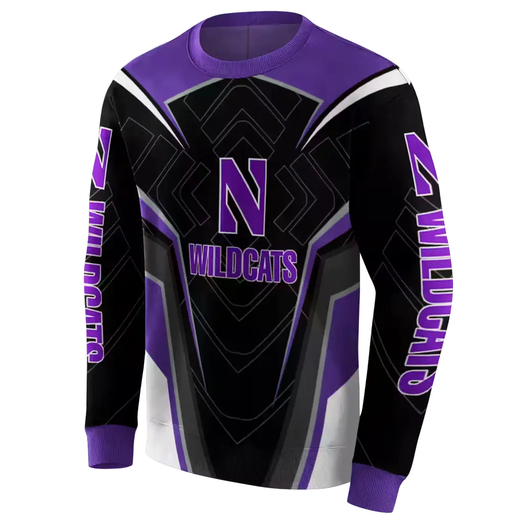 northwestern wildcats futuristic pattern purple black hoodie new arrival northwestern wildcats futuristic pattern purple black hoodie new arrival