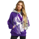 northwestern wildcats graphic punisher purple white hoodie best selling