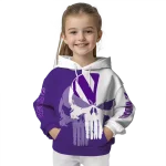 northwestern wildcats graphic punisher purple white hoodie best selling