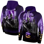 northwestern wildcats halloween vibes purple black hoodie best selling