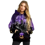 northwestern wildcats halloween vibes purple black hoodie best selling