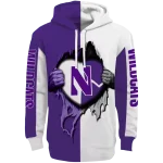 northwestern wildcats heartbeat graphic purple hoodie best selling