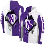northwestern wildcats heartbeat graphic purple hoodie best selling
