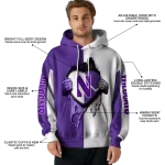 northwestern wildcats heartbeat graphic purple hoodie best selling