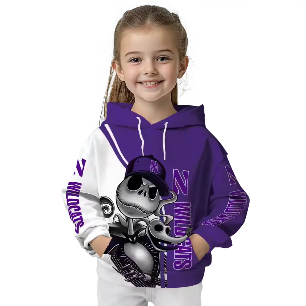 northwestern wildcats jack skellington purple hoodie top rated northwestern wildcats jack skellington purple hoodie top rated