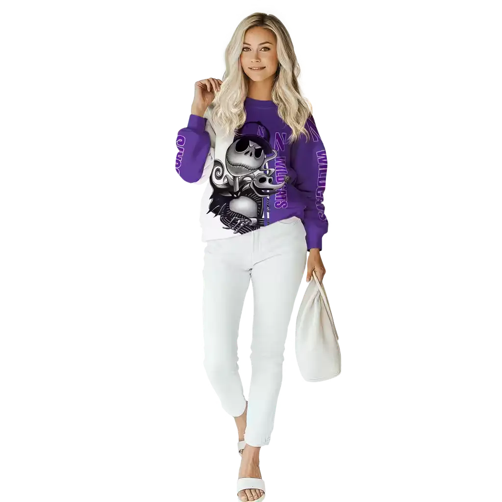 northwestern wildcats jack skellington purple hoodie trendy northwestern wildcats jack skellington purple hoodie trendy