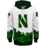 northwestern wildcats lucky motif white green hoodie best selling