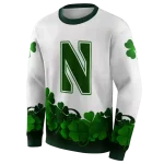 northwestern wildcats lucky motif white green hoodie best selling