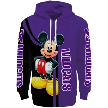 northwestern wildcats mickey mouse purple black hoodie best selling